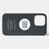 ロゴカスタムテキストを追加 会社 グレー Case-Mate iPhoneケース (裏面 (横))