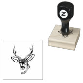 ロゴカスタムデザイン鹿の頭ウッドアートスタンプ ラバースタンプ (押印)