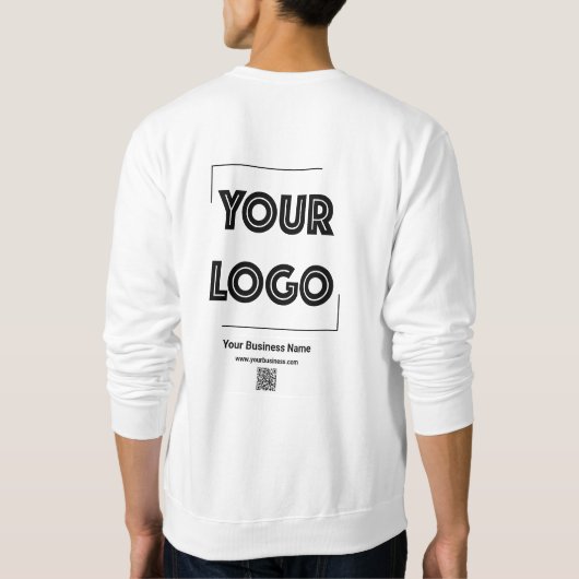 ロゴカスタムビジネスマーケティング スウェットシャツ (裏面)