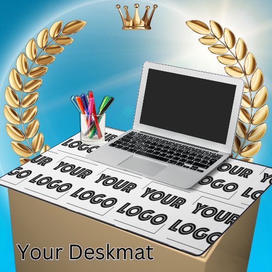 ロゴカスタムビジネスマーケティング デスクマット