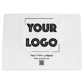 ロゴカスタムビジネスマーケティング ラージペーパーバッグ (正面)