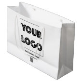 ロゴカスタムビジネスマーケティング ラージペーパーバッグ (正面アングル)