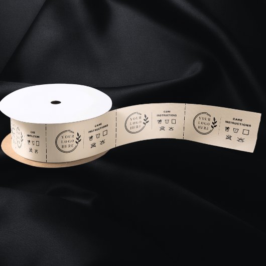 ロゴカスタムビジネス衣料気にのラベル サテンリボン