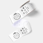 ロゴカスタムビジネス衣料気にのラベル サテンリボン (裏面)