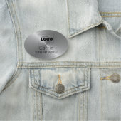 ロゴカスタムブラシ付きラジアルメタリックシルバースタッフ 名札 (インサイチュ)