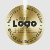 ロゴカスタムブラシ付き金ゴールドアクリル系クリスマスツリー オーナメント (裏面)