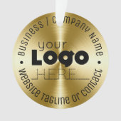 ロゴカスタムブラシ付き金ゴールドアクリル系クリスマスツリー オーナメント (正面)