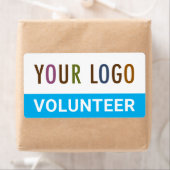 ロゴカスタムブルーのボランティアラベル ラベル (インサイチュ)