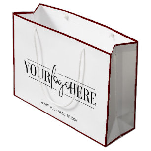 ロゴカスタムプリントされたブティック服のショッピングバッグ ラージペーパーバッグ
