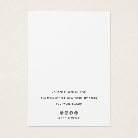 ロゴカスタムホワイトイヤリング表示ホルダーの追加 (裏面)