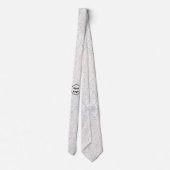ロゴカスタムホワイトバロックプリント ネクタイ (裏面)
