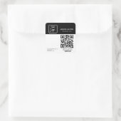 ロゴカスタムミニマルなソーシャルメディアアイコンQRコード スクエアシール (バッグ)