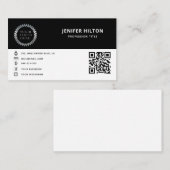 ロゴカスタムミニマルなソーシャルメディアアイコンQRコード 名刺 (正面/裏面)