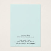 ロゴカスタムライトアクアブルーイヤリングディスプレイカード (裏面)