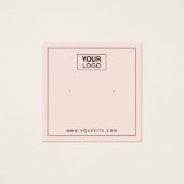 ロゴカスタムライト赤面ピンクイヤリングディスプレイカード (正面)