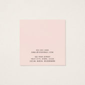 ロゴカスタムライト赤面ピンクイヤリングディスプレイカード (裏面)