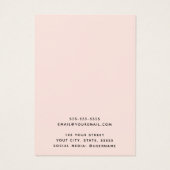 ロゴカスタムライト赤面ピンクイヤリングディスプレイカード (裏面)