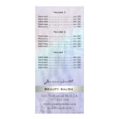 ロゴカスタムラグジュアリーパールホログラフィックメニューカード ラックカード (裏面)