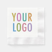 ロゴカスタム一括印刷の付いたカクテルナプキン 縁ありカクテルナプキン (正面)