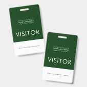 ロゴカスタム付きビジターバッジ |緑 バッジ (表裏)