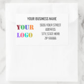 ロゴカスタム付きビジネス名住所 シール (バッグ)