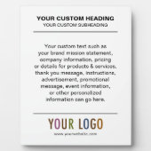 ロゴカスタム付きビジネス向けテーブルトップサインイーゼル フォトプラーク (正面)