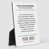 ロゴカスタム付きビジネス向けテーブルトップサインイーゼル フォトプラーク (側面)