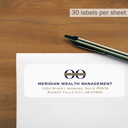 ロゴカスタム付きビジネス差出人住所ラベル ラベル