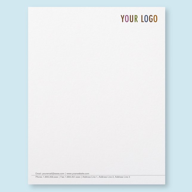 ロゴカスタム付きビジネス用活字型文房具 レターヘッド (MISOOK Letterhead with Logo)