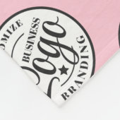 ロゴカスタム付きフリースブランケットプリント |ピンク フリースブランケット (角)