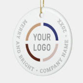 ロゴカスタム付きホワイトオーナメント セラミックオーナメント (左)