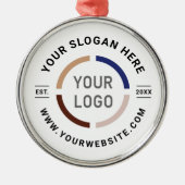 ロゴカスタム付きホワイトオーナメント メタルオーナメント (正面)