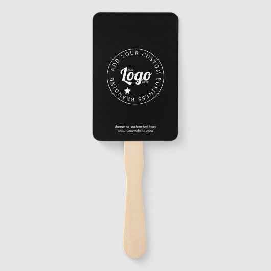 ロゴカスタム付き宣伝用ハンドファン |黒 ハンドファン (裏面)