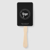 ロゴカスタム付き宣伝用ハンドファン |黒 ハンドファン (正面)