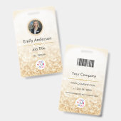 ロゴカスタム付き従業員の写真名バッジ バッジ (正面＆裏面)