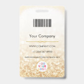 ロゴカスタム付き従業員の写真名バッジ バッジ (裏面)