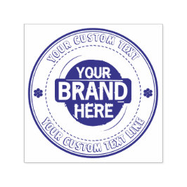 ロゴカスタム付き文字ラウンド セルフインキングスタンプ