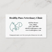ロゴカスタム付き獣医クリニックの名刺 名刺 (正面)