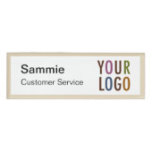 ロゴカスタム付き磁気名称タグバッジ 名札 (正面)