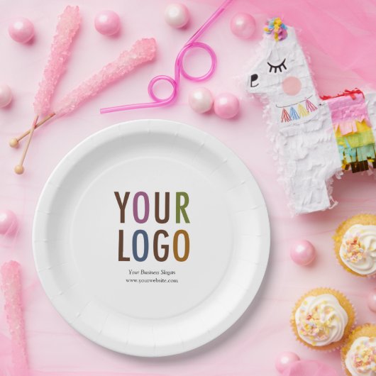 ロゴカスタム付き紙プレートパーソナライズされた文字 ペーパープレート (パーティー)