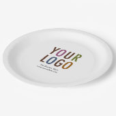 ロゴカスタム付き紙プレートパーソナライズされた文字 ペーパープレート (アングル)