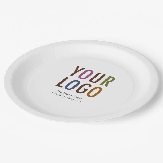 ロゴカスタム付き紙プレートパーソナライズされた文字 ペーパープレート (アングル)
