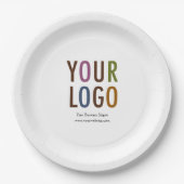 ロゴカスタム付き紙プレートパーソナライズされた文字 ペーパープレート (正面)