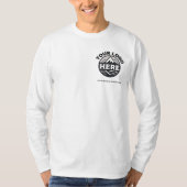 ロゴカスタム付き長袖メンズビジネスシャツ Tシャツ (正面)