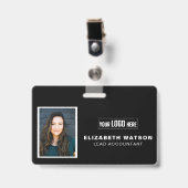 ロゴカスタム会社の従業員IDQRコード バッジ (クリップ付き表面)