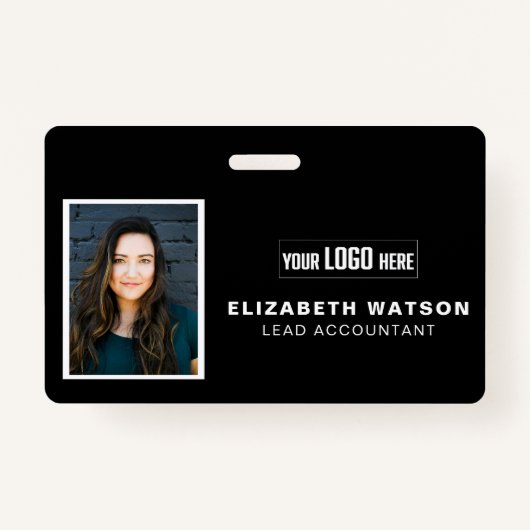 ロゴカスタム会社の従業員IDQRコード バッジ (正面)