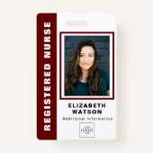 ロゴカスタム会社のIDを持つQRコードイベント バッジ (正面)