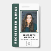 ロゴカスタム会社のIDを持つQRコードイベント バッジ (正面)