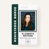 ロゴカスタム会社のIDを持つQRコードイベント バッジ (正面)