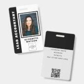 ロゴカスタム会社のIDを持つQRコードイベント バッジ (正面＆裏面)